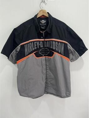 Vintage Harley Davidson Button Up Shirt motorcycle xxl